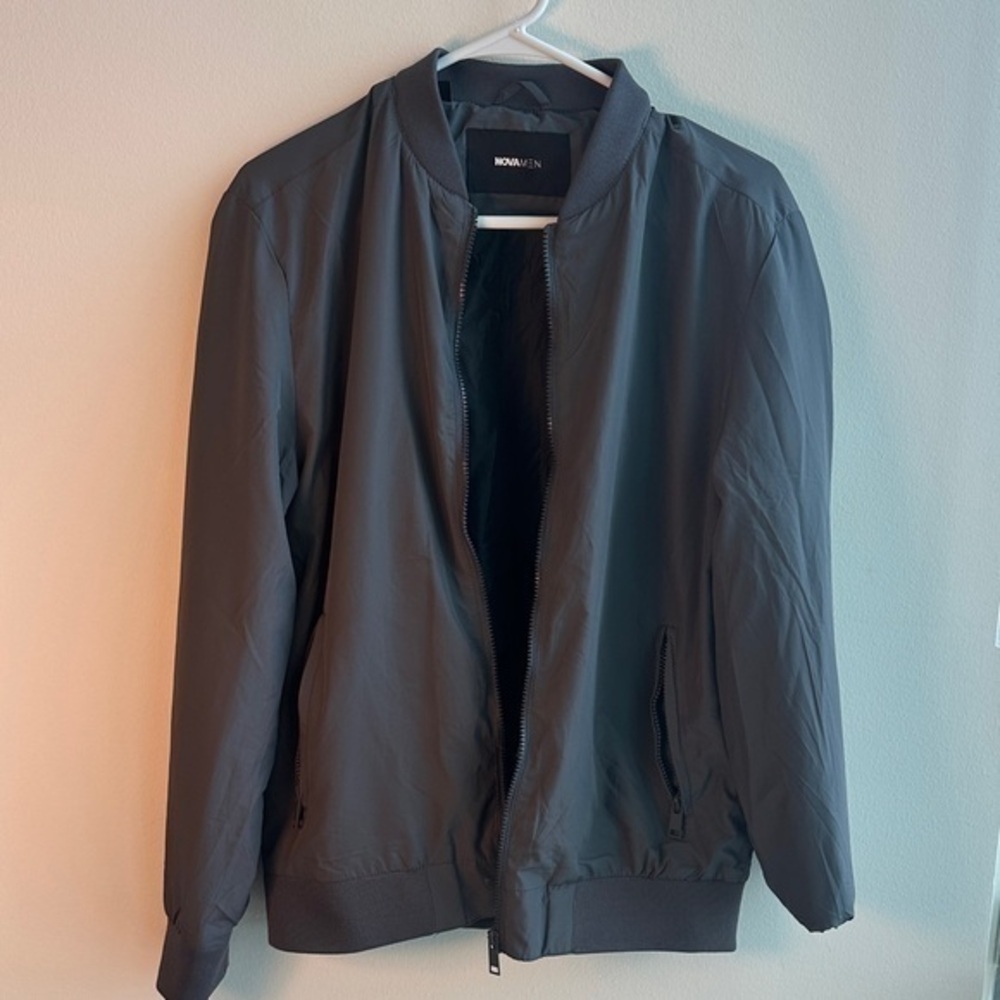 Fashion Nova Charcoal Bomber Jacket